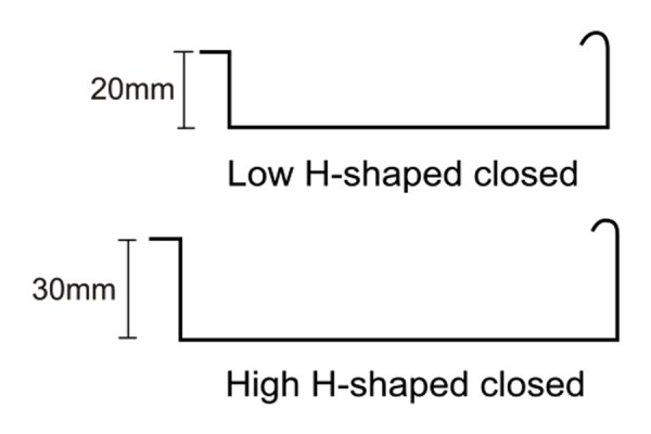 Techos lineales en forma de H PERFIL