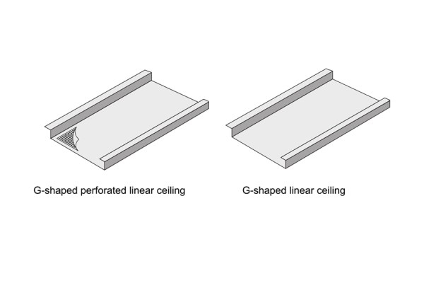 Perfil de techo de tira lineal de aluminio
